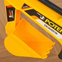 Qaba No Power 80° Rotation Ride on Excavator Digger Multi-functional Toy Construction Yellow(m-9)