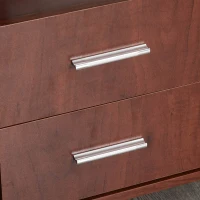 Vinsetto Multifunction Office Filing Cabinet Printer Stand with 2 Drawers, 2 Shelves, & Smooth Counter Surface, Brown(m-15)