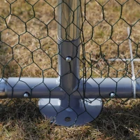 PawHut Large Chicken Coop Metal Chicken Run for Chicken with Waterproof and Anti-UV Cover, Spire Shaped Walk-in Fence Cage Hen House for Outdoor and Yard Farm Use, 1.26" Dia, 9.8' x 6.6' x 6.4'(m-13)