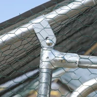 PawHut Large Chicken Coop Metal Chicken Run for Chicken with Waterproof and Anti-UV Cover, Spire Shaped Walk-in Fence Cage Hen House for Outdoor and Yard Farm Use, 1.26" Dia, 9.8' x 6.6' x 6.4'(m-12)