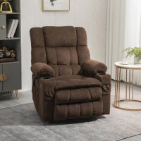 HOMCOM Power Lift Chair, Fabric Upholstered Recliner for Elderly with USB Ports, Cup Holders, Remote Control, and Side Pockets, Brown(m-10)