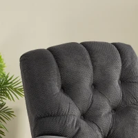 HOMCOM Power Lift Chair, Fabric Tufted Recliner Sofa Chair for Elderly with Cup Holders, Remote Control, and Side Pockets, Dark Grey(m-13)