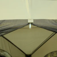 Outsunny 20 Person Camping Tent, Outdoor Cabin Tent Tent with 2 Doors, Screen Room, Family Dome Tent for Hiking, Backpacking, Traveling, Easy Set Up, Army Green(m-9)