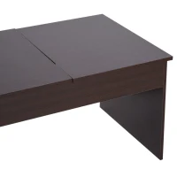 HOMCOM Modern Lift Top Coffee Table Convertible Console Tea Desk Hidden Storage Compartment Living Room Home Organizer Dark Brown(m-9)