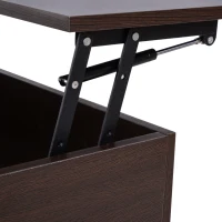HOMCOM Modern Lift Top Coffee Table Convertible Console Tea Desk Hidden Storage Compartment Living Room Home Organizer Dark Brown(m-8)