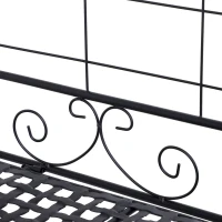 Outsunny Outdoor Metal Potting Bench Foldable Garden Planting Table w/ Build-in Bag, Hook(m-8)