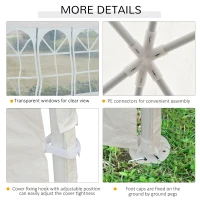 Outsunny 10'x30' Portable  Party Tent Outdoor Event Camping Gazebo Canopy with 5 Removable Sidewalls, White(m-5)