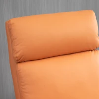 HOMCOM Manual Recliner Sofa Chair with Footrest, Orange(m-10)