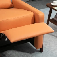 HOMCOM Manual Recliner Sofa Chair with Footrest, Orange(m-11)
