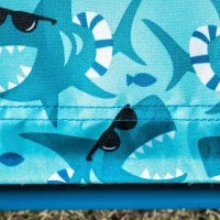 Outsunny Lightweight Chaise Lounge Chair for Kids with Foldable Function and No Assembly Required, Shark Pattern(m-11)