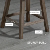 HOMCOM Set of 2 Tufted Bar Stool Chairs, White(m-6)