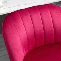 HOMCOM Adjustable Bar Stools Set of 2, Velvet Counter Height Barstool, Upholstered Kitchen Stool with Swivel Seat, Steel Frame, Footrest for Kitchen Counter and Dining Room, ‎Red(m-9)