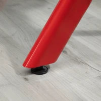 HOMCOM 43in Gaming Desk with RGB LED Lights Racing Style Gaming Table with Cup Holder & Cable Management, Red(m-13)