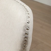 HOMCOM Dining Chairs Set of 2 with Wing Backrest, Cream(m-13)