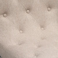 HOMCOM Counter Height Bar Stools, Swivel Bar Chairs, 25.5" High Fabric Tufted Breakfast Barstools for Kitchen, Set of 2, Beige(m-13)