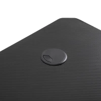 HOMCOM 55" Gaming Desk Home Office Computer Desk Gamer Workstation with Cup Holder, Headphone Hook and Cable Management, Black(m-8)