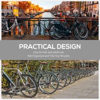 HOMCOM Bike Stand Parking Rack Floor or Wall Mount Bicycle Cycle Storage Locking Stand (6 Racks, Black)(m-6)