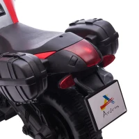 AOSOM Kids 6V Electric Pedal Motorbike Ride-On Toy, Battery Powered Motorcycle with Horn & Headlights, Training Wheels & Realistic Sounds, Red(m-12)