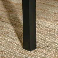 HOMCOM Industrial Dining Table Set, Kitchen Table and Chairs for 4, Dinner Table with Bench Set with Metal Frame & Storage Shelf, 4 Piece Dinette Set for Dining Room, Rustic Brown(m-12)