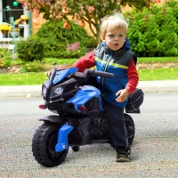 Aosom Kids 6V Electric Pedal Motorcycle Ride-On Toy Battery 18 - 48 months Blue(m-2)