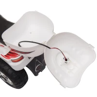 Aosom 6V Kids Motorcycle Dirt Bike Electric Battery-Powered Ride-On Toy Off-road Street Bike with Music & Horn Buttons, Stable 3-Wheel Design, & Rear Storage Space, White(m-12)