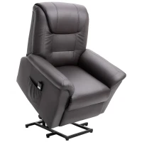 HOMCOM Electric Power Lift Recliner Chair w/ Remote, Brown(m-1)