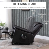 HOMCOM Electric Power Lift Recliner Chair w/ Remote, Brown(m-4)