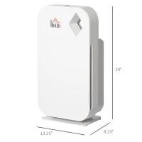 HOMCOM Air Purifiers Large Room 430sqft with 3-Stage Filtration System, Air Monitor, Air Cleaner with 3 Speeds(m-3)
