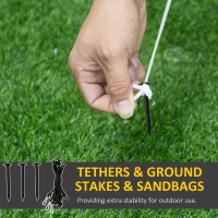 HOMCOM 8ft Christmas Inflatable Decoration with Soldier Playing Drums Easy Set-Up Blow UP Decoration for Holiday Yard(m-7)