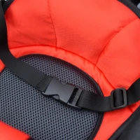 Qaba Baby Tricycle 2 In 1 Trike with Adjustable Canopy Detachable Guardrail Belt for Age 6-60 Months, Red(m-13)