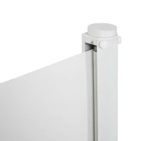 Pawhut Retractable Mesh Pet Safety Barrier Gate, Flexible and Extensible Safety Dog Gate Easy to Roll and Latch for Stairways Doorways Hallways, 45'' x 32", White(m-11)