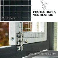 PawHut 57" Rabbit Hutch, 2 Tier Bunny Cage, Guinea Pig Cage, Bunny Run, Indoor Outdoor Small Animal House with Slide-out Tray, Ramp(m-6)