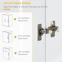 HOMCOM Modern Kitchen Pantry Freestanding Cabinet Cupboard with Doors and Drawer, Adjustable Shelving, White(m-7)