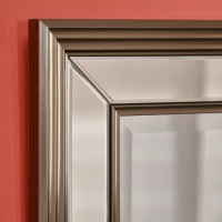 HOMCOM 59" x 20" Modern Full Length Mirror, Wall Mirror for Living Room, Bedroom, Hanging and Leaning Floor Mirror, Vertical or Horizontal, Silver/Gray(m-7)