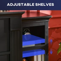 HOMCOM Electric Fireplace TV Stand for TV's up to 46" Flat Screen, Living Room Media Entertainment Console with Adjustable Storage Shelves, Black(m-5)