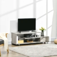 HOMCOM Modern TV Stand for TVs up to 45", TV Cabinet with Storage Shelf and Drawer, Entertainment Center for Living Room Bedroom, Grey(m-2)