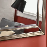 HOMCOM 59" x 20" Modern Full Length Mirror, Wall Mirror for Living Room, Bedroom, Hanging and Leaning Floor Mirror, Vertical or Horizontal, Silver/Gray(m-8)