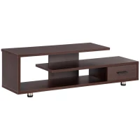 HOMCOM Modern TV Stand for TVs up to 45", TV Cabinet with Storage Shelf and Drawer, Entertainment Center for Living Room Bedroom, Walnut(m-1)