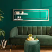 HOMCOM 59" x 20" Modern Full Length Mirror, Wall Mirror for Living Room, Bedroom, Hanging and Leaning Floor Mirror, Vertical or Horizontal, Silver/Gray(m-5)
