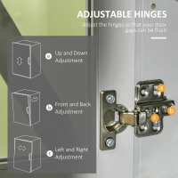 HOMCOM Sideboard Buffet Cabinet, Coffee Bar Cabinet with Storage Drawers and Glass Door for Kitchen, Living Room, Entryway, Gray(m-8)