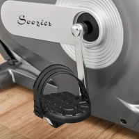 Soozier Exercise Bike with 10-Level Adjustable Magnetic Resistance, Indoor Cycling Bike Home Cardio Workout Trainer, 16lbs Flywheel, LCD Display, and Adjustable Seat, Grey(m-9)