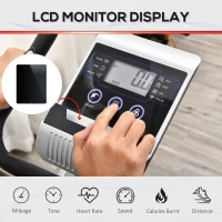 Soozier Exercise Bike with 10-Level Adjustable Magnetic Resistance, Indoor Cycling Bike Home Cardio Workout Trainer, 16lbs Flywheel, LCD Display, and Adjustable Seat, Grey(m-8)