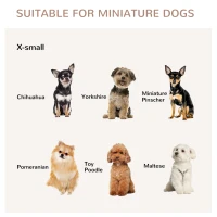 PawHut Dog Crate Furniture with Cushion, Wooden Dog Kennel End Table with Lockable Door, for Miniature Dogs, Indoor, Walnut(m-7)