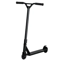 Aosom Stunt Scooter, Pro Scooter, Entry Level Freestyle Scooter w/ Lightweight Alloy Deck for 14 Years and Up Teens, Adults, Black(m-1)