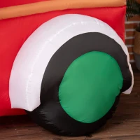 Outsunny 5ft Christmas Inflatables Outdoor Decorations Santa Claus Driving a Car with Snowman, Blow-Up LED Yard Christmas Decor for Party, Garden, Lawn, Holiday(m-13)