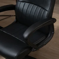 Vinsetto High Back Office Chair Swivel Executive PVC Leather Ergonomic Chair, Adjustable Height, Black(m-8)
