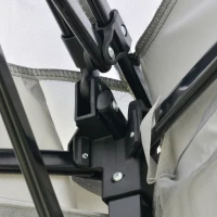 Outsunny 12' x 12' Foldable Pop-up Party Tent Instant Canopy Sun Shade Gazebo Shelter Steel Frame Oxford w/ Roller Bag, Grey(m-13)