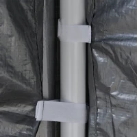 Outsunny 10x13ft Gazebo Party Tent Outdoor Canopy Garden Sun Shade w/Mesh Sidewalls, Dark Grey(m-9)