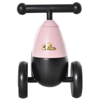 Qaba Baby Balance Bike for 18-36 Months, Toddler No Pedal Ride-on Walking Bike with 4 Wheels Gifts for Boys Girls, Pink(m-9)
