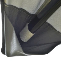 Outsunny 12' x 12' Foldable Pop-up Party Tent Instant Canopy Sun Shade Gazebo Shelter Steel Frame Oxford w/ Roller Bag, Grey(m-14)